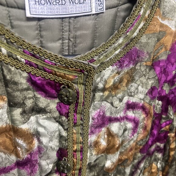 Howard Wolf Vintage Multicolor Floral Quilted Jacket - Picture 3 of 5